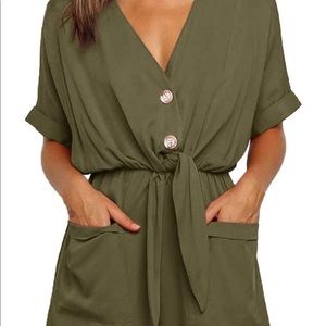 Olive Green Romper